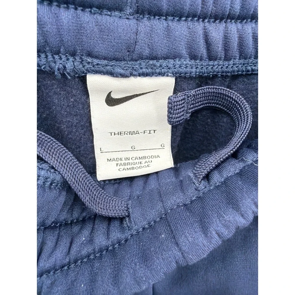 Nike Therma-FIT Navy Blue Fleece Joggers Boys Large L‎ Sweatpants Athletic Pants